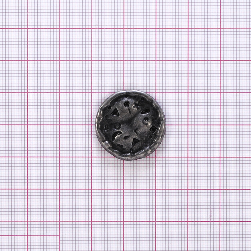 Пуговица TR-17-36 oxid 20мм. Пуговица металлизированная