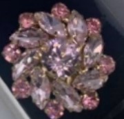 Украшение для пуговицы Цветок,камень розовый, камень светло-розовый. шт. Украшение для пуговицы