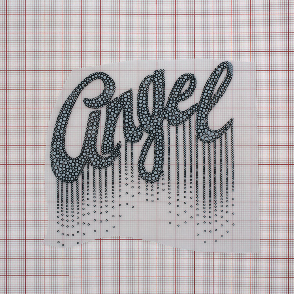 Термоаппликация резиновая Angel 10*9см черный, белый, шт. Термопереводки Резиновые, Термопленка