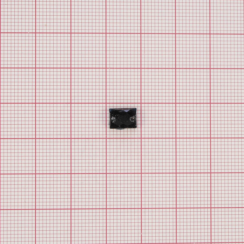 Стразы Д пришивн. прямоуг 6*8мм черный 37, 1тыс.шт. Стразы пришивные