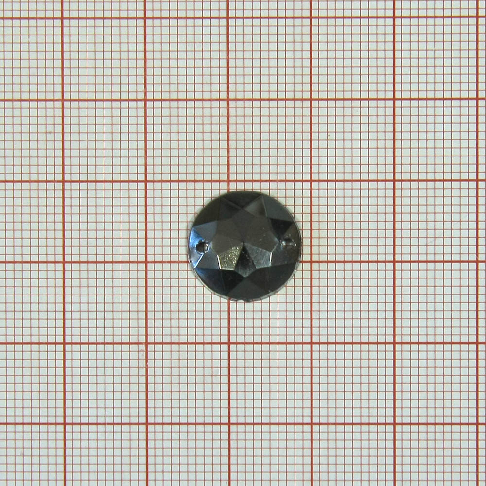 Стразы пришивн. круг 14мм BLACK NIKEL Металлизирован. ,1т.шт. Стразы пришивные
