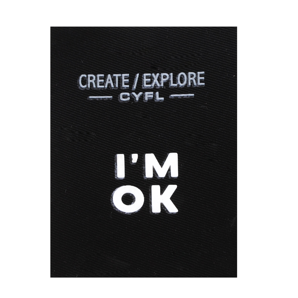 Лейба ткань I'm ok, 8*6см, белый, черный, серый, шт. Лейба Ткань