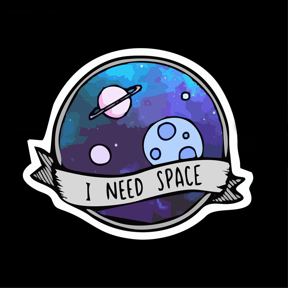 Термоаппликация №13-6 I need space (планеты) синяя 80*95мм, шт. Термопереводки Ассорти