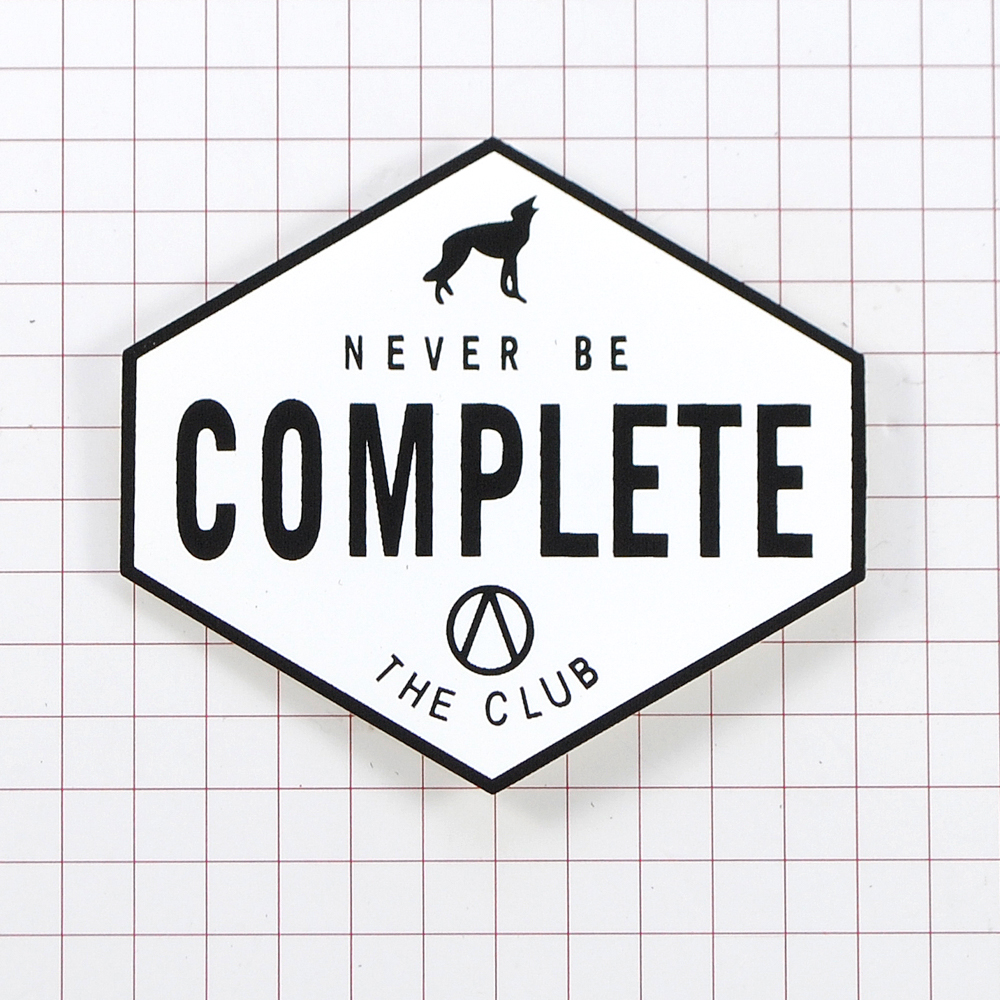 Термоаппликация резиновая Never be complete 45*55мм, фигурная, черно-белая, шт. Термопереводки Резиновые, Термопленка