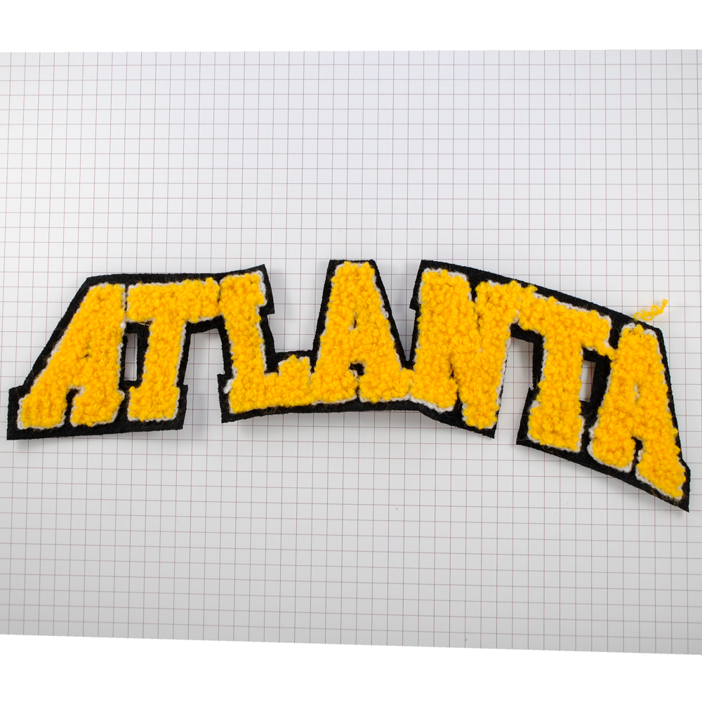 Нашивка махровая пришив. Atlanta, 22*6см, черн.,желт., шт. Нашивка Махровая