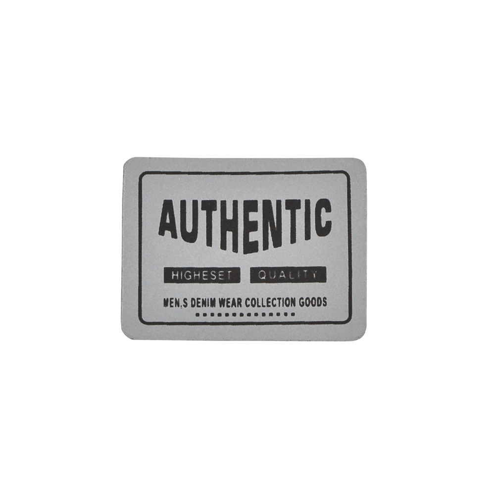 Лейба светоотражающая AUTHENTIC, 3*4см, серый, черный, шт. Лейба Кожзам