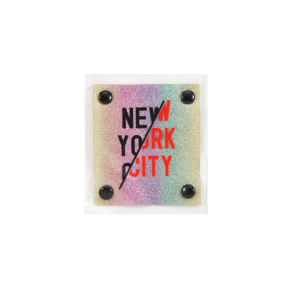 Лейба клеенка NEW YORK CITY 5,3*6см, прозрачный, черный, красный, розовый, голубой шт. Лейба Клеенка