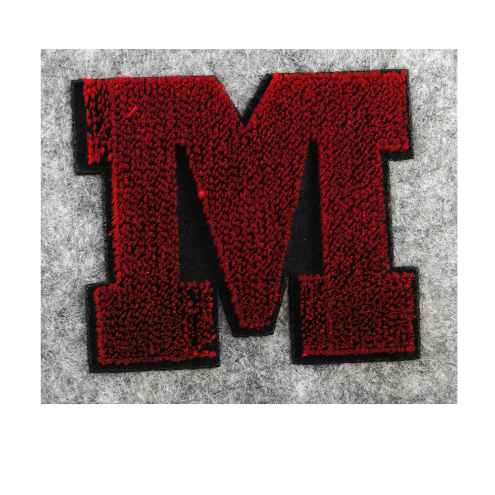 Аппликация клеевая флок M 6,5*5,8см черный, красный ворс, шт. Аппликации клеевые Ткань, Кружево