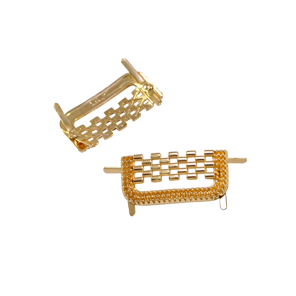 Краб металлический 21762 Такси 31*15мм GOLD, шт. Крабы Металл Геометрия