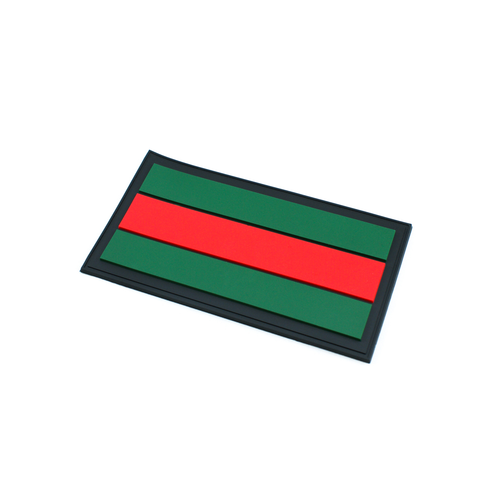 Лейба резиновая Погоны 7*12,5см черный, зеленый, красный. Лейба Резина