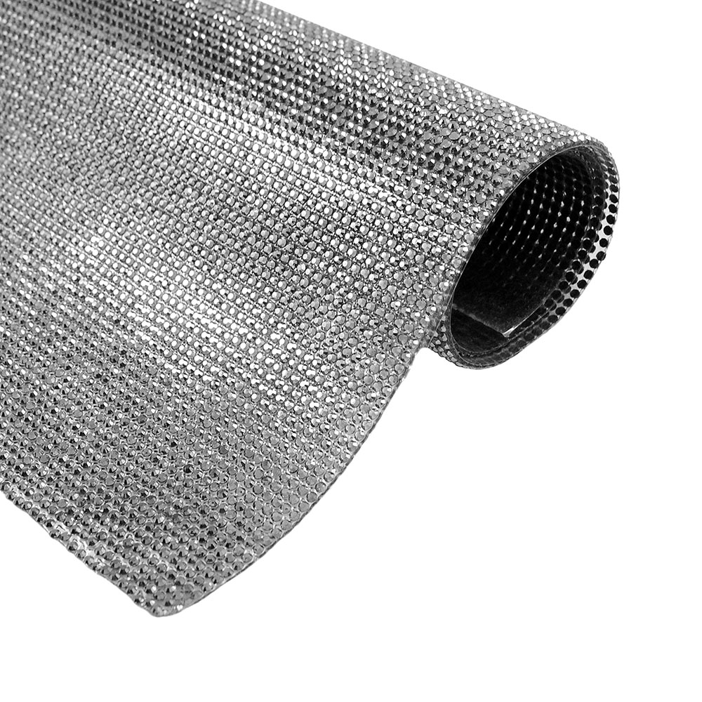 Стразы полотно клеевые №29б зеркальные (iron hematite) камни 2мм, 40*24см /114*190шт/, 1лист. Полотна из страз