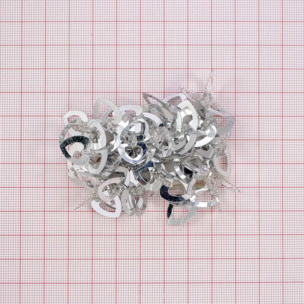 Аппликация декор обувная 19 цветная в пайетках, шт. Аппликации Пришивные Цветы Банты