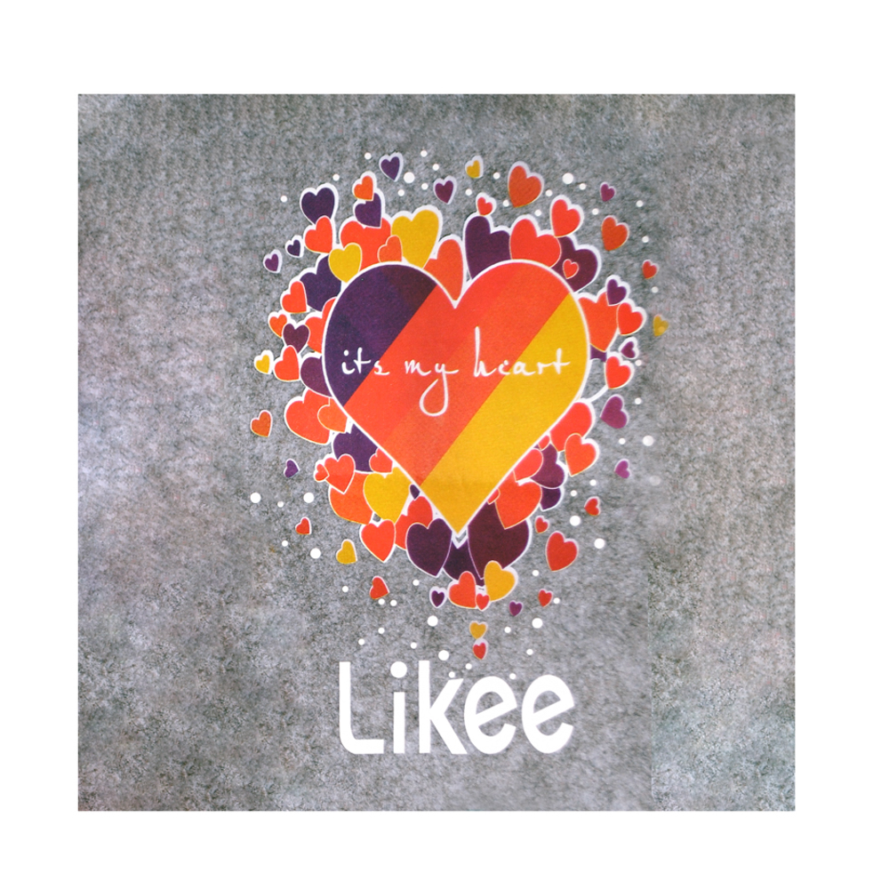 Термоаппликация №7-3 LIKEE Its my heart (сердце с сердечками) 15*24см, шт. Термопереводки Детские