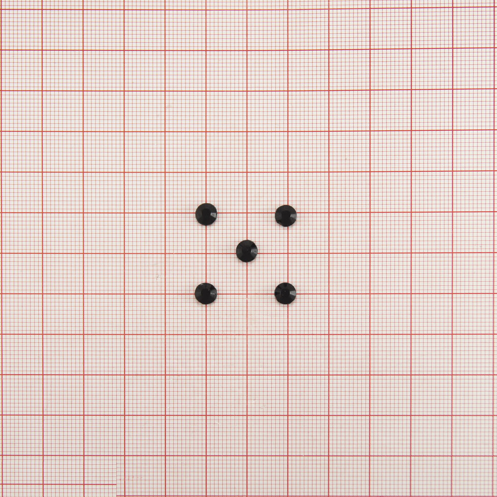 SW Камни клеевые /Т/ SS30 А черный (jet black), 1уп /7,2тыс.шт/. Стразы класс А, АА