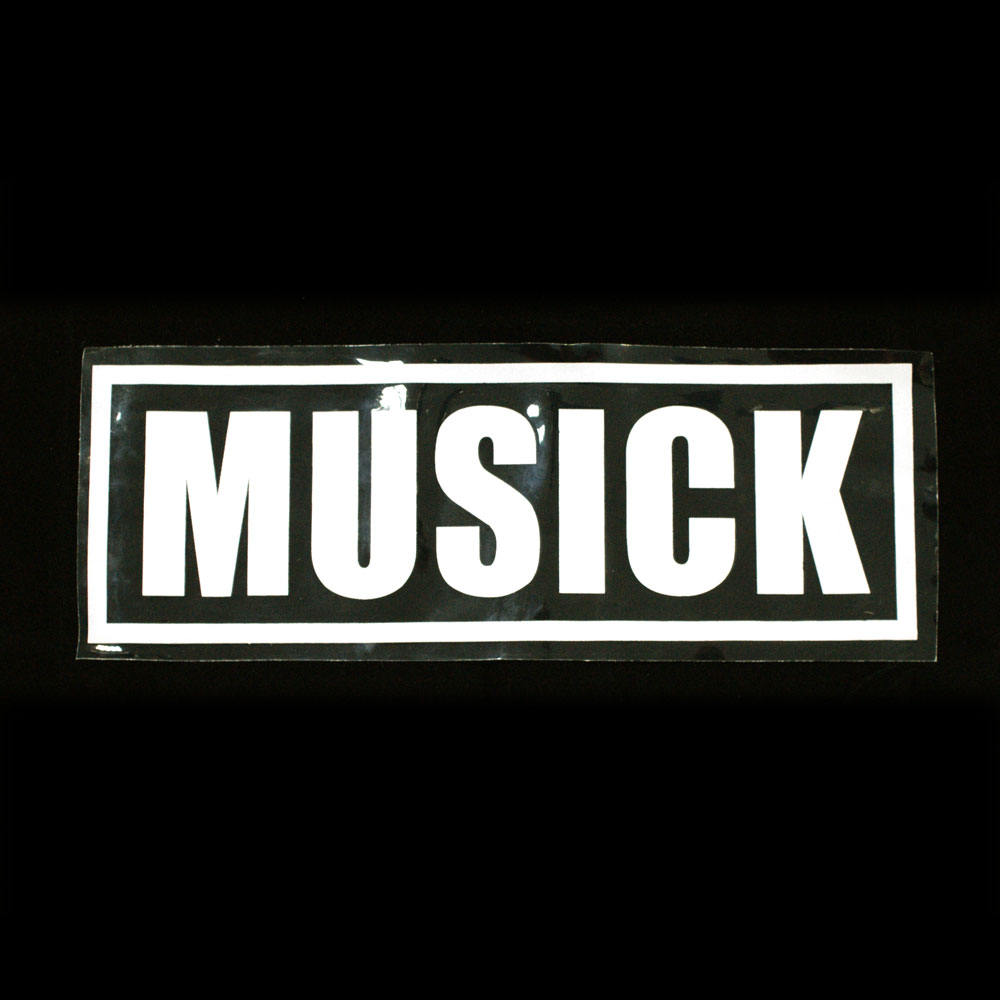 Аппликация клеенка пришивная MUSICK, 9*25см, белые буквы и белая рамка, черный фон, шт. Аппликации Пришивные Резина, Силикон