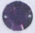 Стразы стеклянные пришивные №10 круглый плоский фиолетовый (10мм), 1тыс.шт. Стразы пришивные