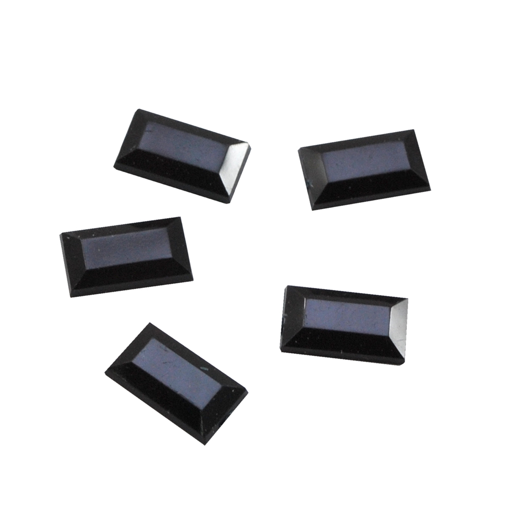 Стразы Д на клей, прямоуг 7*12мм черный 37, 1тыс.шт. Стразы на клей