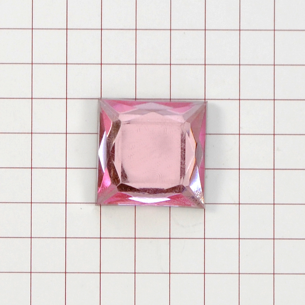 Стразы Д на клей, квадрат 16*16мм св-розов 13, 1тыс.шт. Стразы на клей