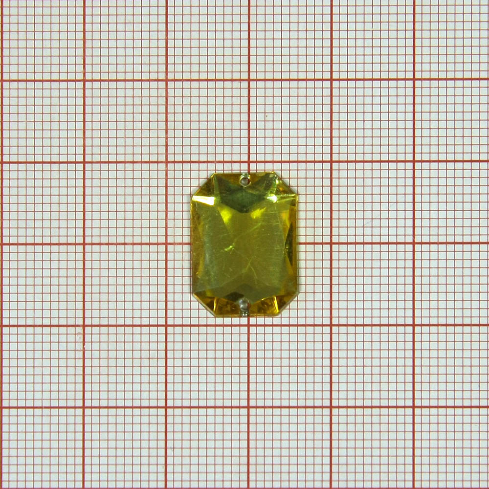 Стразы Д пришивн. многогран. 13*18мм лимон 23, 1тыс.шт. Стразы пришивные