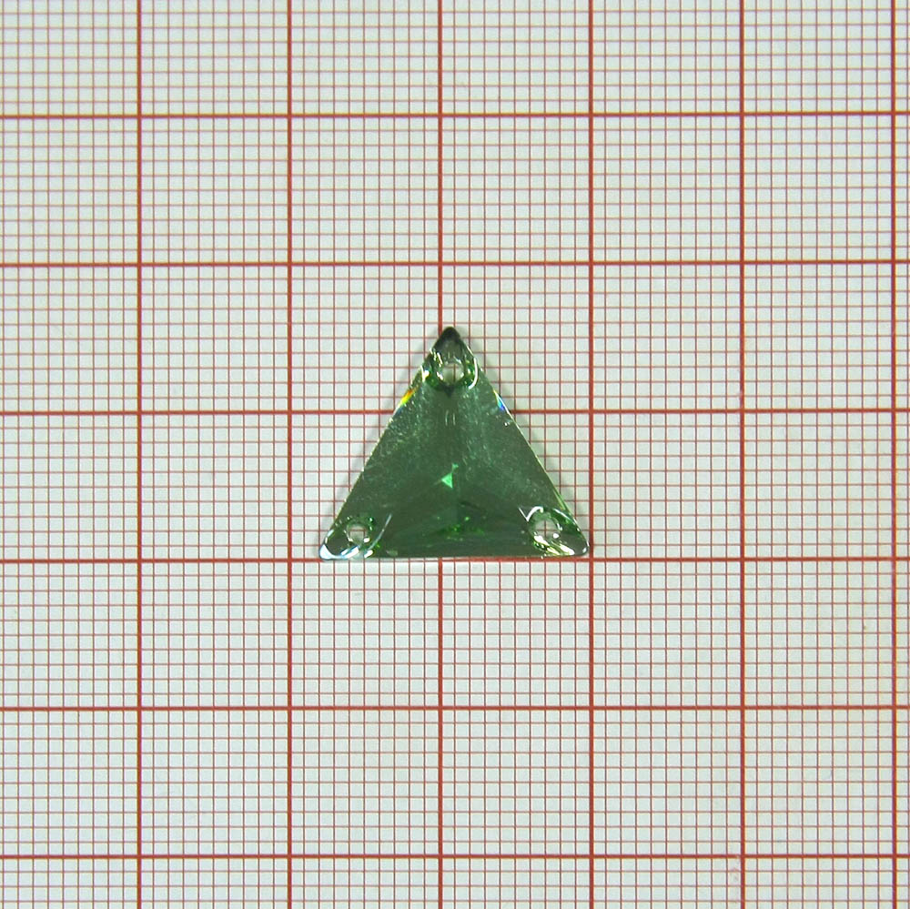 Стразы пришивные треугольник 18мм голубой Кристалл, шт. Стразы пришивные