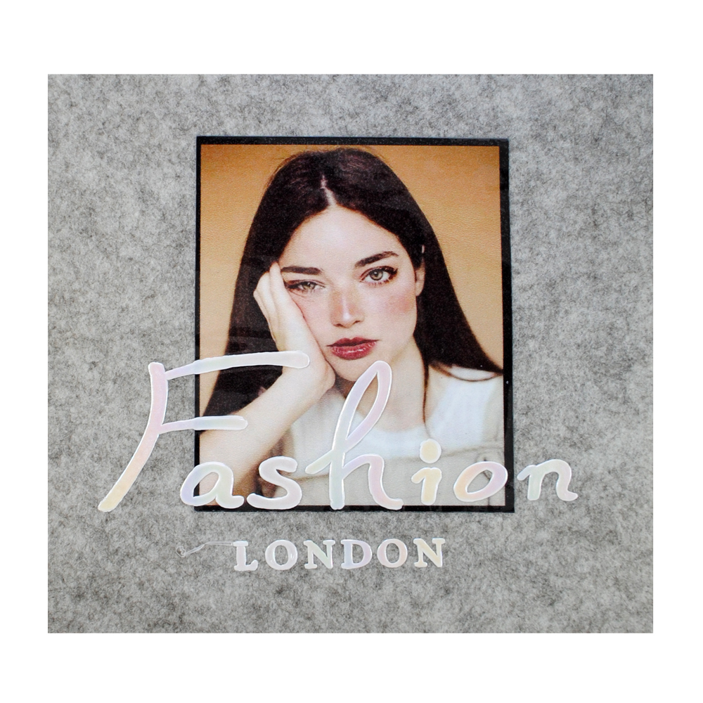 Термоаппликация Девушка Fashion, 14,5*12,5см, красный, черный,  белый, коричневый, шт. Термопереводки Резиновые, Термопленка