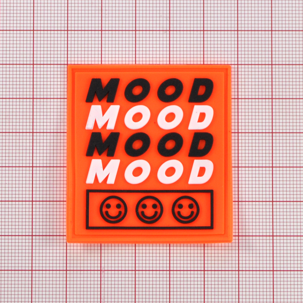 Лейба резиновая MOOD 4,8*5,2см, белый, черный, оранжевый, шт. Лейба Резина