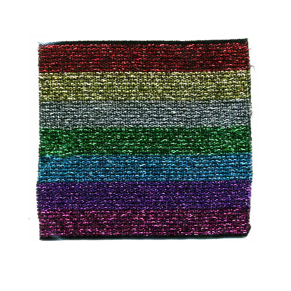 Резинка №11 7,5см радуга-цветной люрекс ярд. Резинка