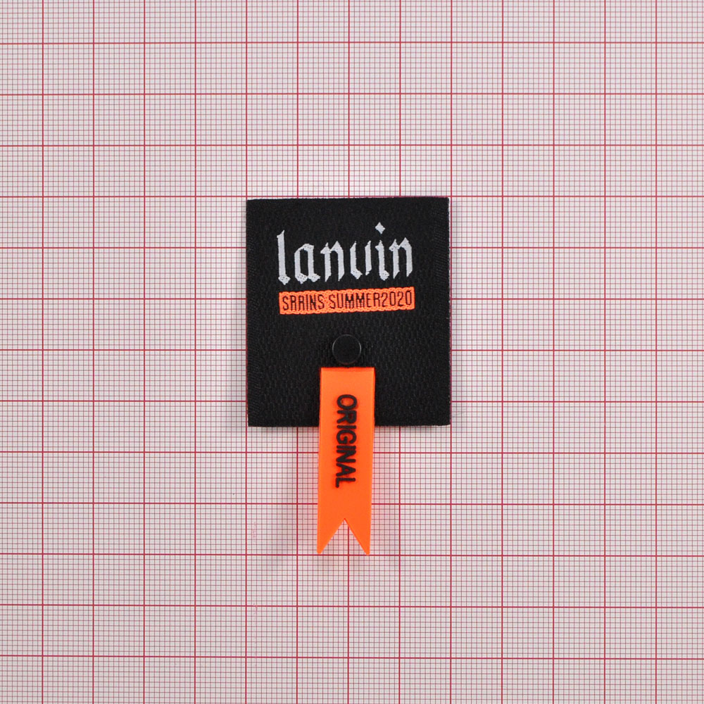 Лейба тканевая с резиновой подвеской Lanuin, 4*4,5см, черный, белый, оранжевый, шт. Лейба Ткань