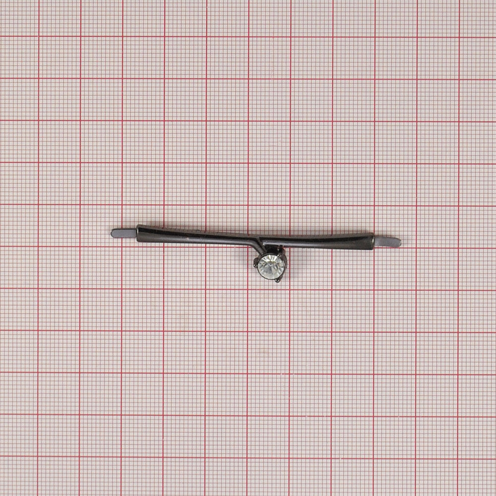 Краб металл Веточка и сердце BLACK NIKEL, камень, шт. Крабы Металл Геометрия Декор