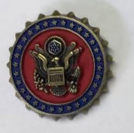 Значок металл Конгресс США, золото, красный, синий, шт. Броши