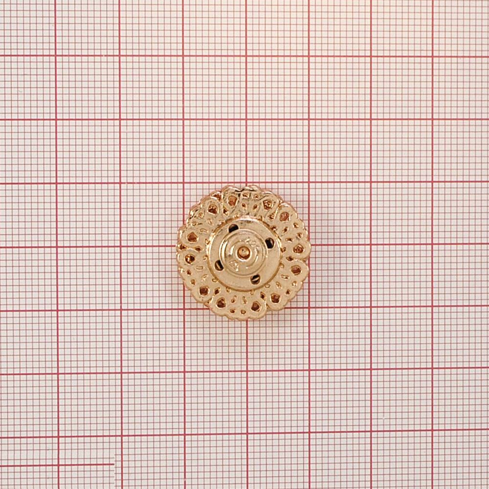 Кнопка металлическая пришивная потайная Фигурная Бабочка 21мм, золото, шт. Кнопка пришивная потайная