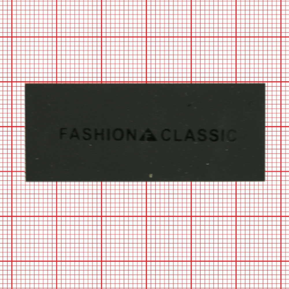 Лейба резиновая Fashion classic 22*55мм.черный прямоугольник, шт. Лейба Резина