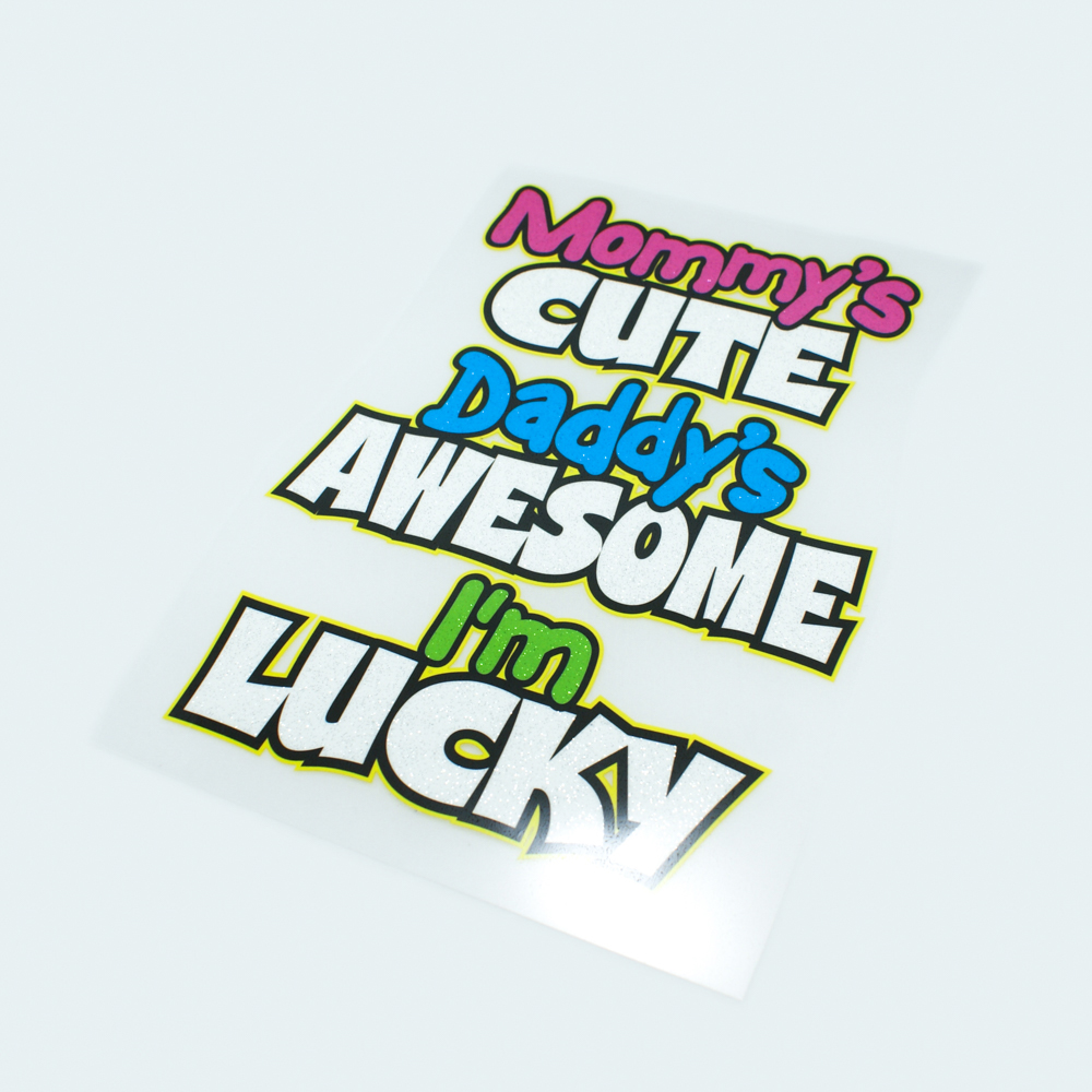 Термоаппликация I'm Lucky 19,5*14см.. Термопереводки Надписи