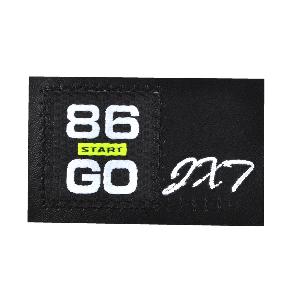 Лейба кожзам "86", 5*8см, черн., бел., салатовый, шт. Лейба Кожзам