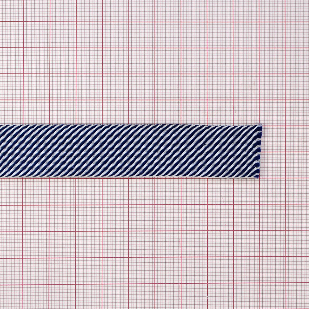 Тесьма тканевая пришивная диагональные полосы 2см, черный, серый, 100ярд. Тесьма