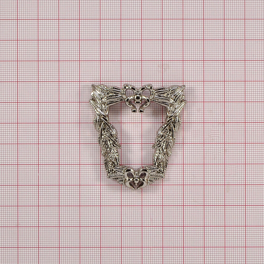 Краб металл Маски 12879 колоски 55*48мм NIKEL, шт.. Крабы Металл Геометрия Декор