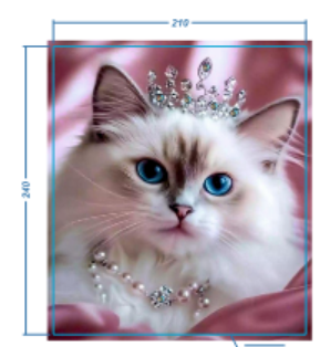 Аппликация композит, Кошка с тиарой, 21*24см, королевский атлас, сублимация, лазер, SS20 32596, шт. Аппликация композит