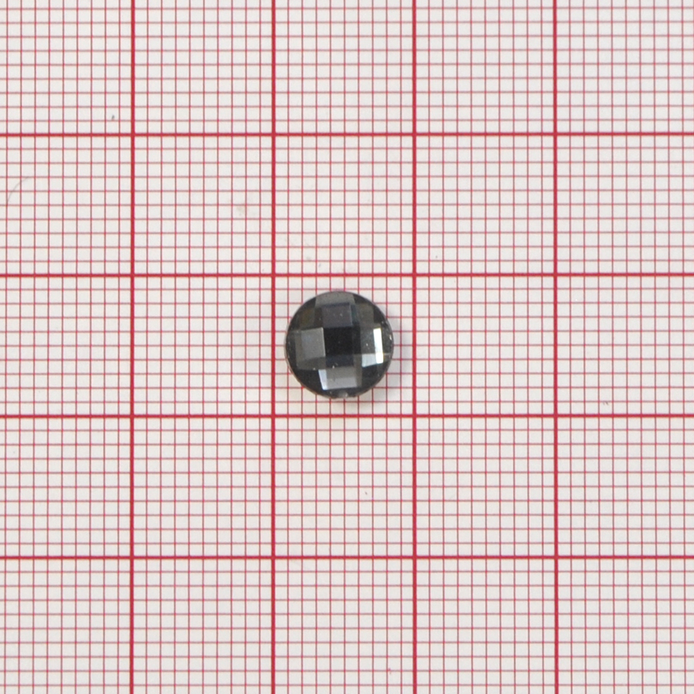 Стразы Д на клей, круг 8мм темн-серый 20, 1тыс.шт. Стразы на клей