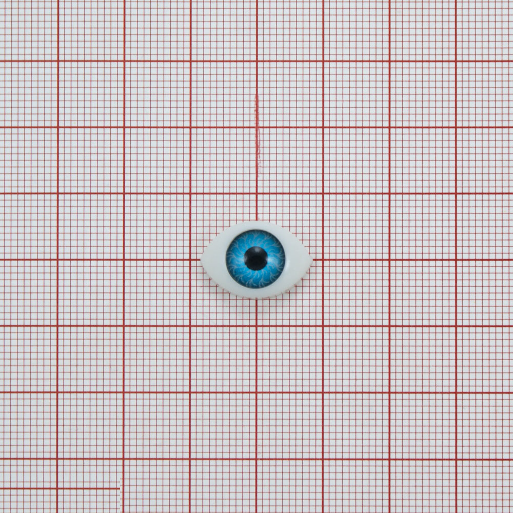 Глаз натуральная форма, № 5090 9мм голубой, 1тыс.шт. Глазики натуральн. форма