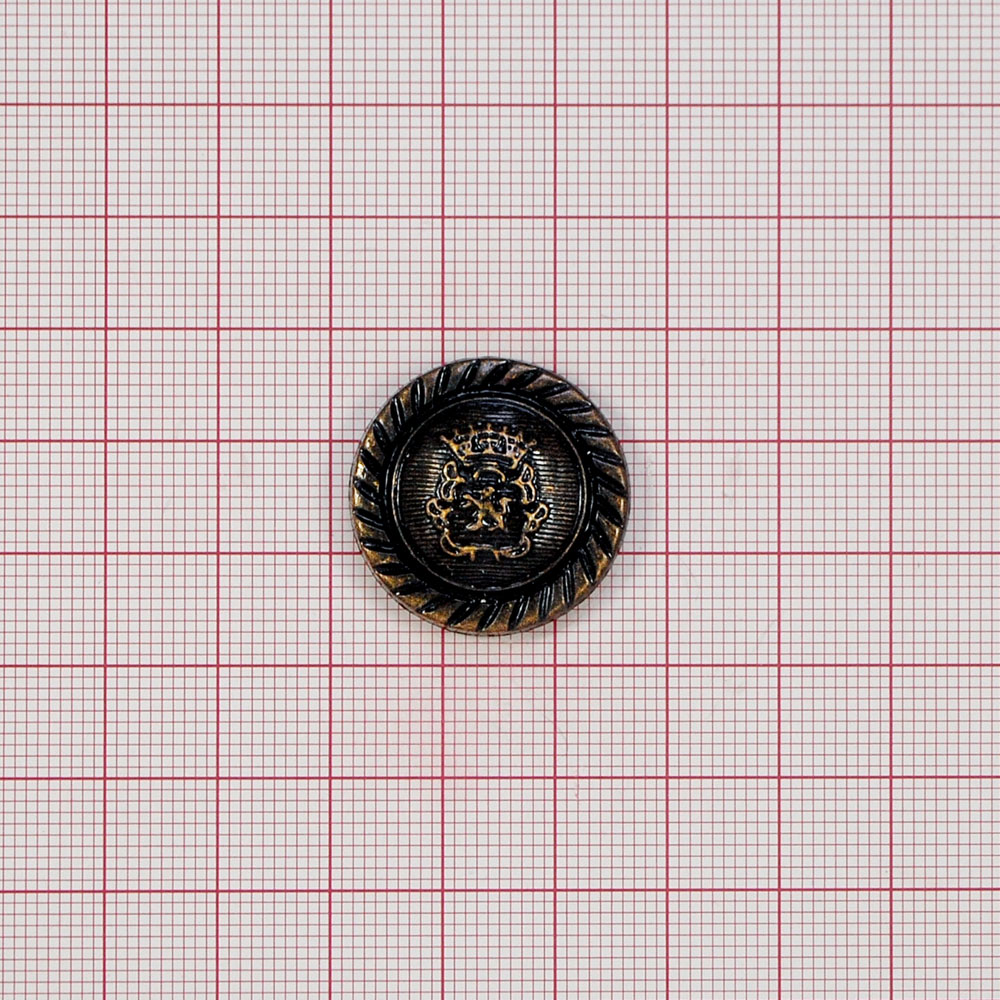 Пуговица TR-1040-40 Герб ANT 24мм. Пуговица металлизированная