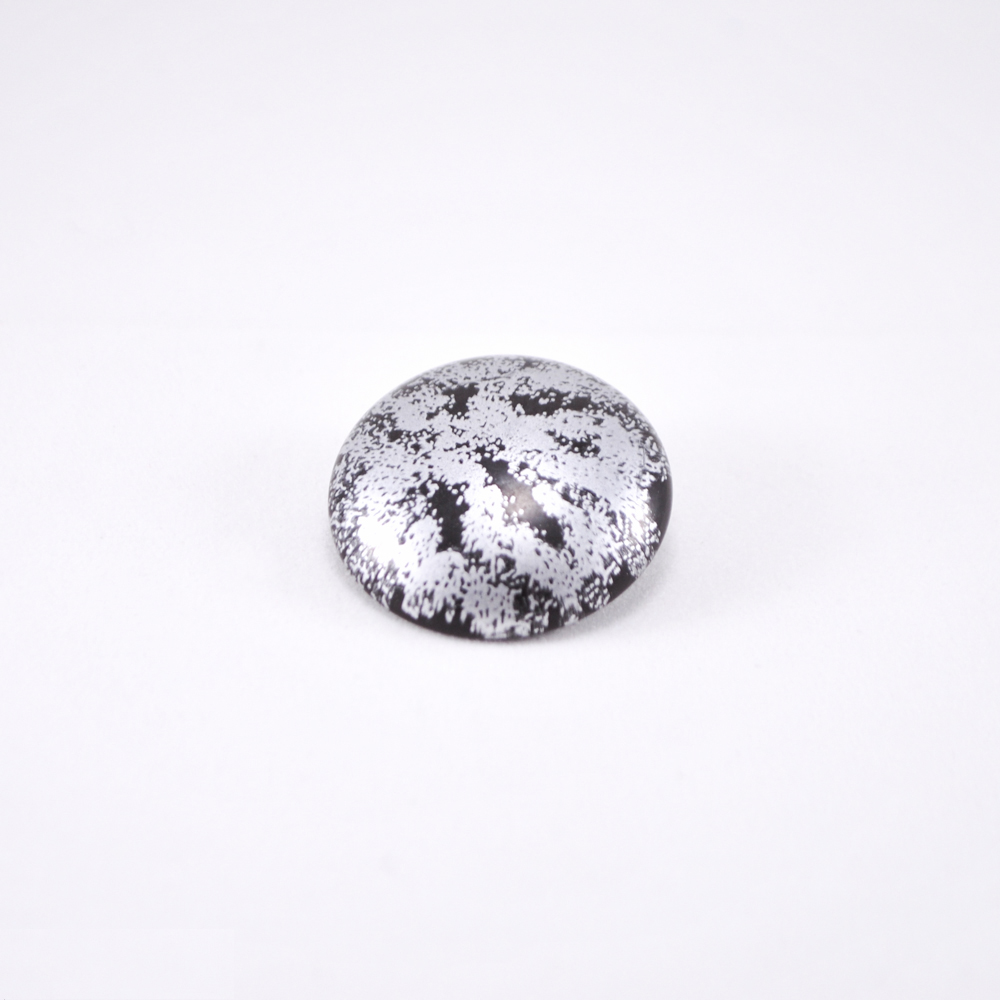 Пуговица №2988-48 черное серебро. Пуговица декоративная