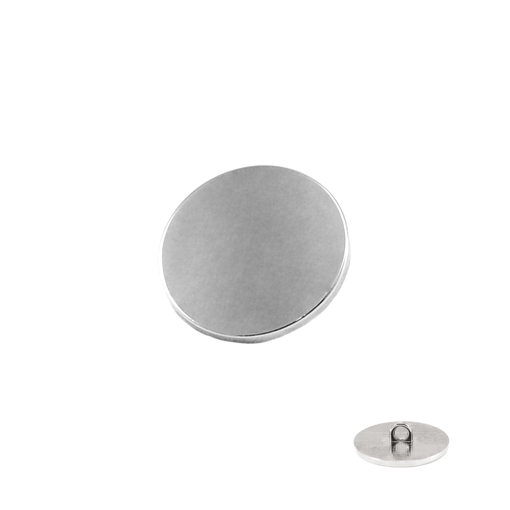 Пуговица металлическая круглая 25мм, никель, шт. Пуговица Металл