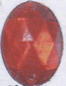 Стразы стеклянные пришивные овал (18*25мм) красный, 1тыс.шт. Стразы пришивные