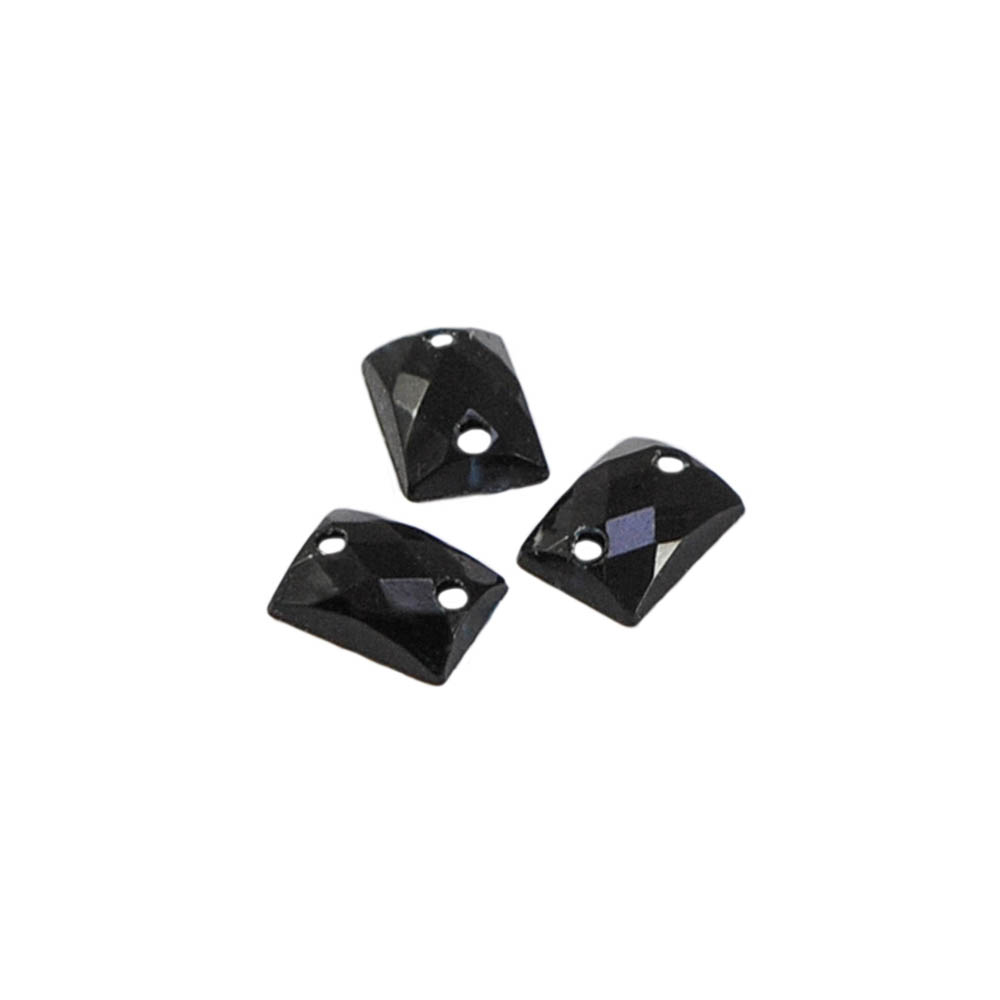 Стразы Д пришивн. прямоуг 6*8мм черный 37, 1тыс.шт. Стразы пришивные