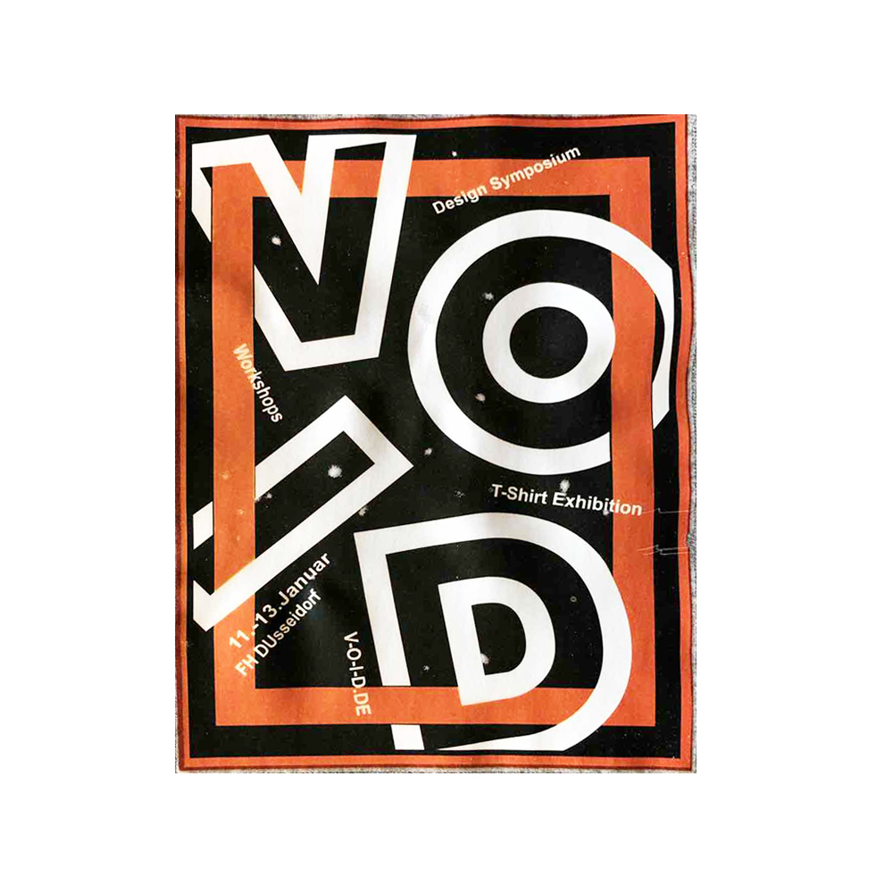 Термоаппликация №01-19 VOID 10*12,7см, черно-белый и оранж, шт. Термопереводки Надписи