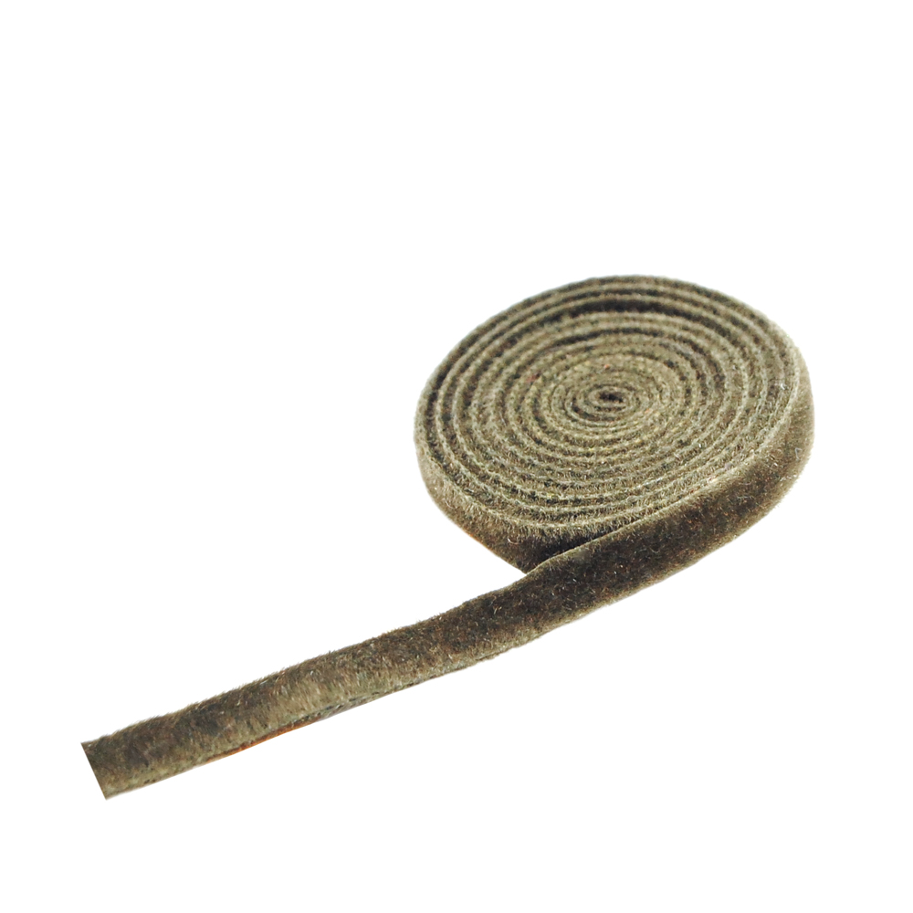 Тесьма нубук. № 8, зеленая. Тесьма Нубук