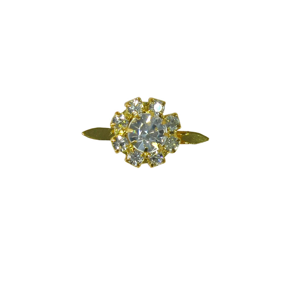 Краб металлА-120 (8795) GOLD / ромашка краб крупный. Крабы Металл Геометрия Декор