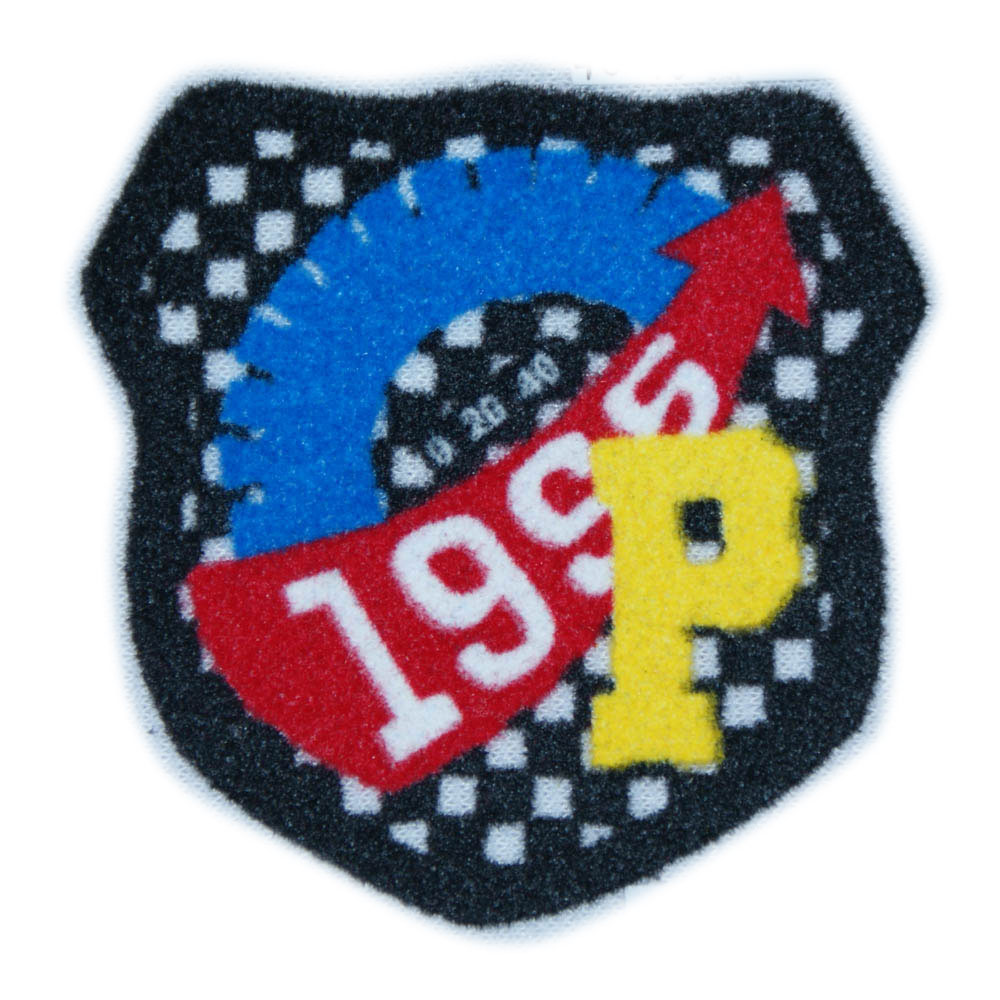 Термоаппликация флок 1995 P, 60*60мм, фигурная, черный, синий, красный, желтая Р, шт. Термоаппликации Флок, Войлок