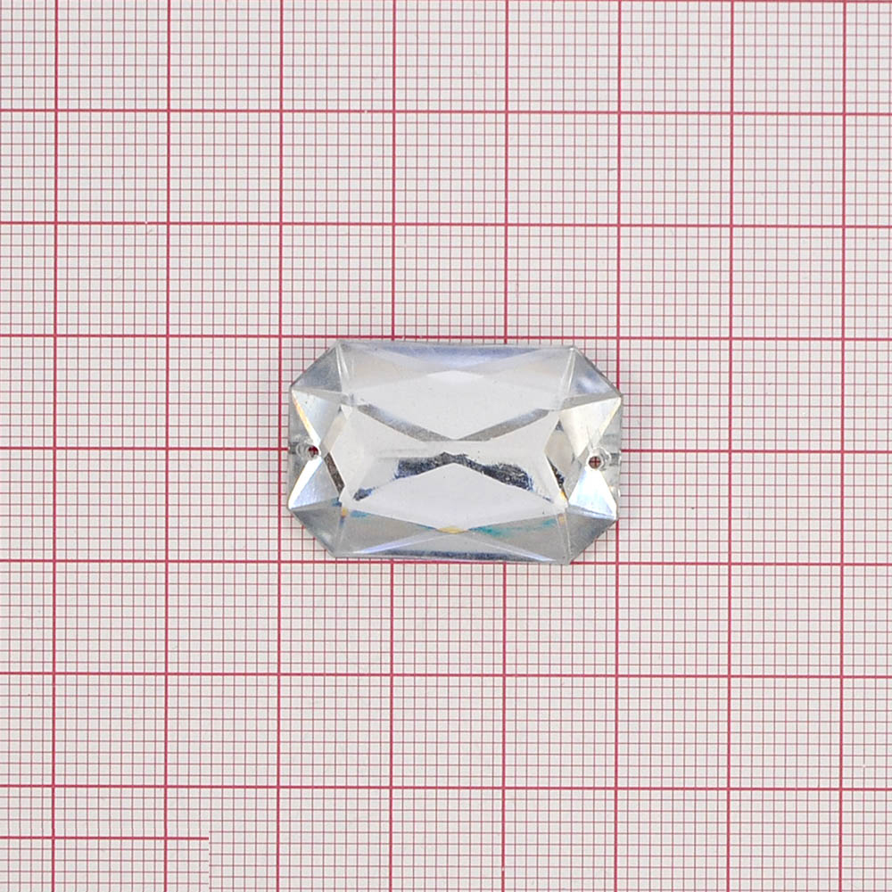 Стразы Д пришивн. многогран. 20*30мм бел.кристал 38, 1тыс.шт. Стразы пришивные