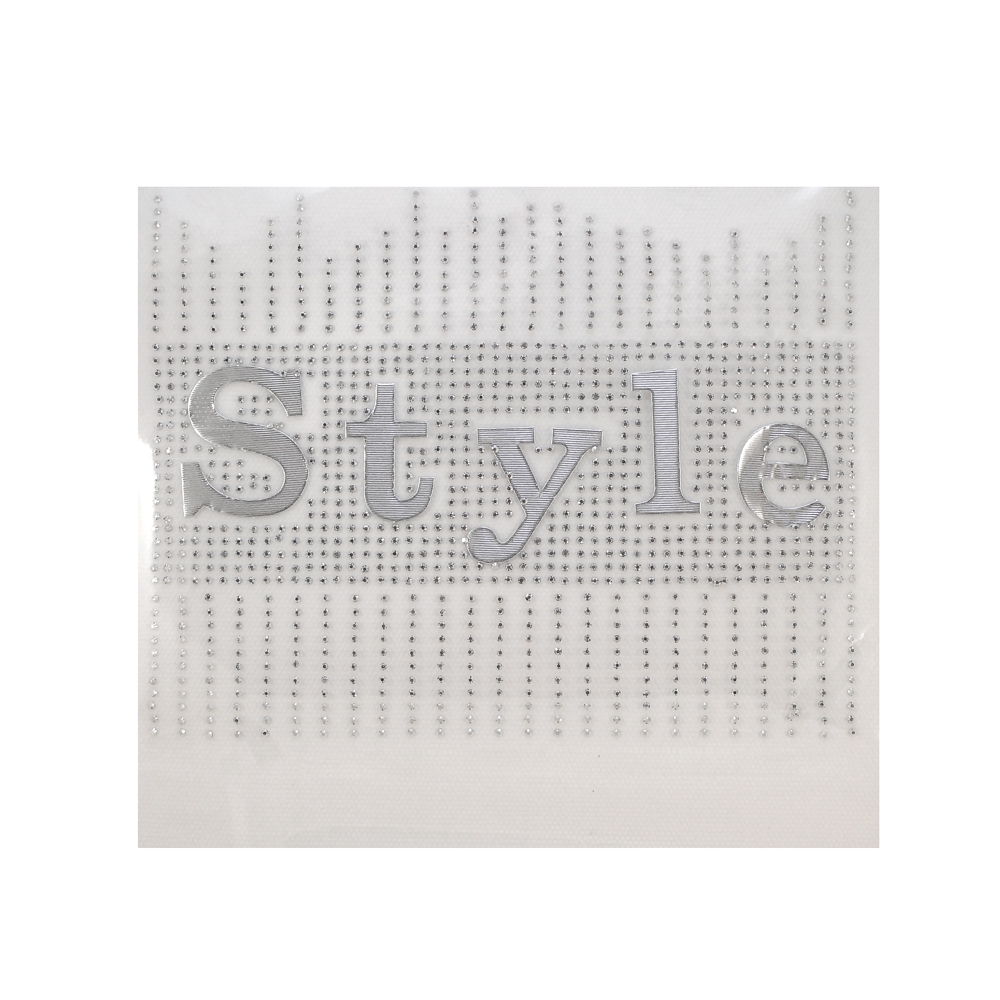 Термоаппликация из страз SS8  STYLE, 18*14см, серебро, шт. Аппликации клеевые Рисунки из страз